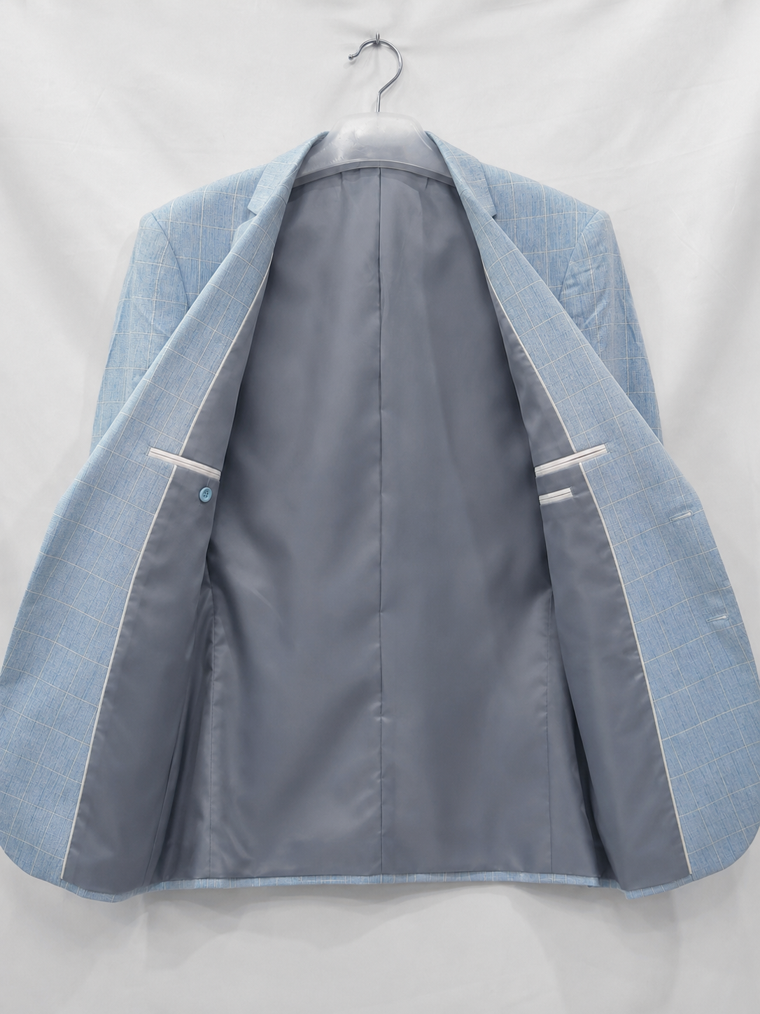 Ulysses | Men's Blazer Windowpane Tailored Structured Lightweight Smart Formal Occasion Business Wedding Refined Layering