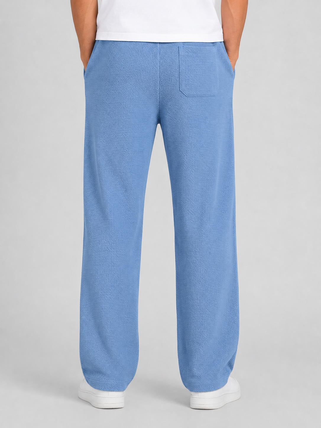 Lyle | Men's Trousers Waffle Knit Drawstring Textured Relaxed Soft Casual Everyday Winter Comfort Versatile Lightweight Modern