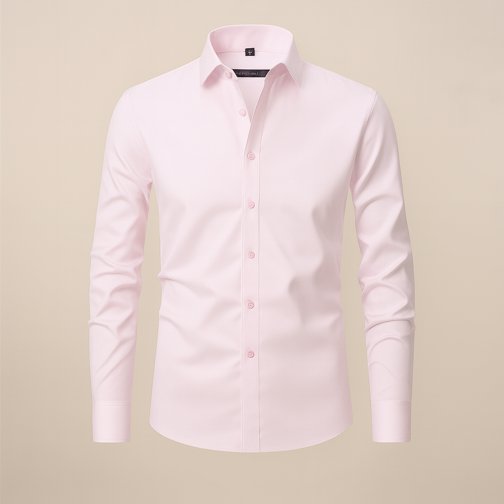 Lorcan | Men's Shirt Structured Fit Wrinkle-Free Long-Sleeve Tailored Button Smart Formal Occasion Business Everyday Versatile