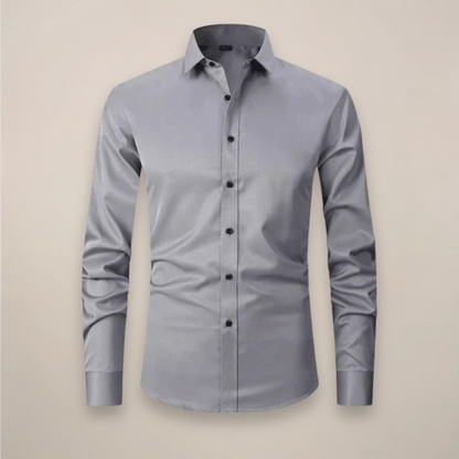 Lorcan | Men's Shirt Structured Fit Wrinkle-Free Long-Sleeve Tailored Button Smart Formal Occasion Business Everyday Versatile