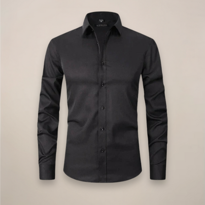 Lorcan | Men's Shirt Structured Fit Wrinkle-Free Long-Sleeve Tailored Button Smart Formal Occasion Business Everyday Versatile