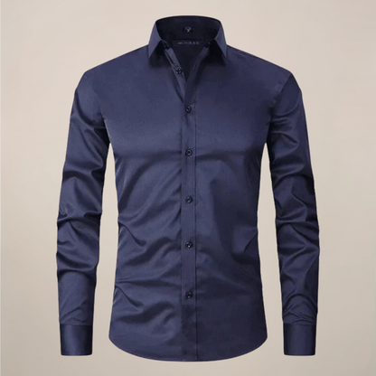 Lorcan | Men's Shirt Structured Fit Wrinkle-Free Long-Sleeve Tailored Button Smart Formal Occasion Business Everyday Versatile