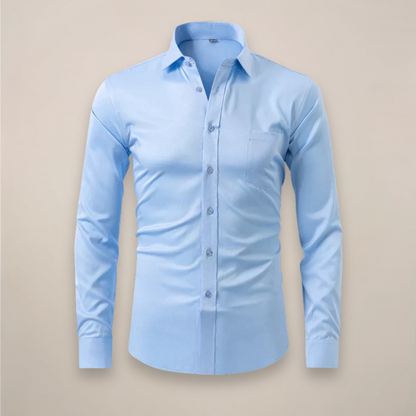 Lorcan | Men's Shirt Structured Fit Wrinkle-Free Long-Sleeve Tailored Button Smart Formal Occasion Business Everyday Versatile