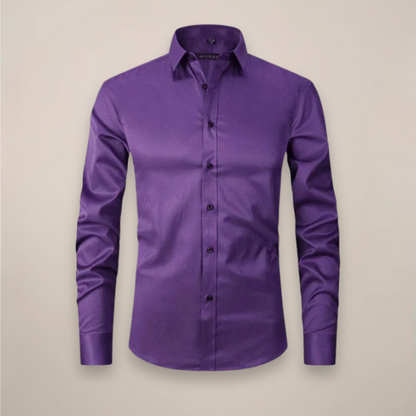 Lorcan | Men's Shirt Structured Fit Wrinkle-Free Long-Sleeve Tailored Button Smart Formal Occasion Business Everyday Versatile