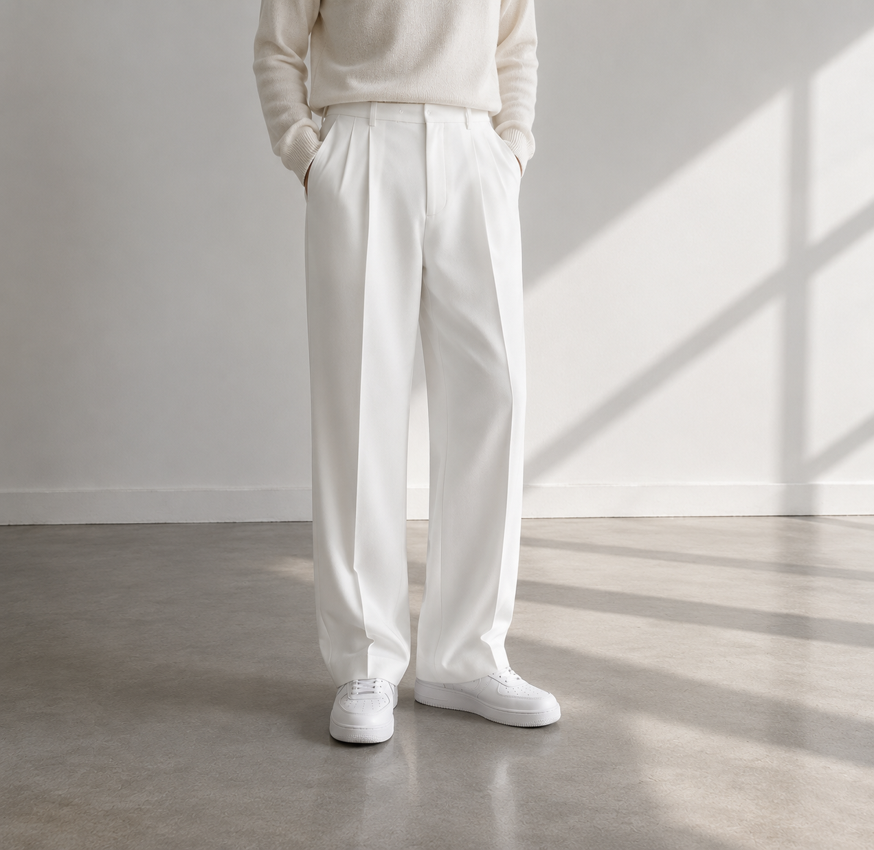 Vaughn | Men's Tailored Trousers Straight Leg Breathable Structured Smart Casual Everyday Versatile Business Refined Clean Modern