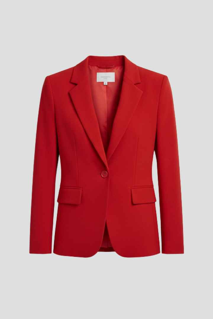 Dream | Women's Blazer Notched Lapel Single Button Tailored Structured Smart Chic Occasion Office Everyday Versatile Layering