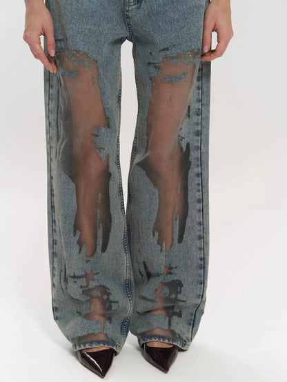 Women’s Relaxed Straight-Leg Denim Pants