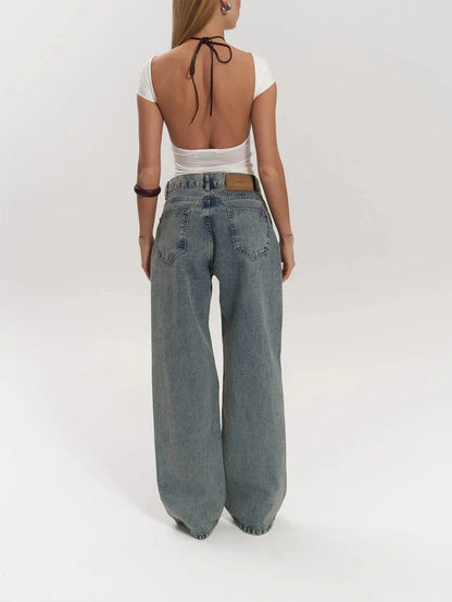 Women’s Relaxed Straight-Leg Denim Pants