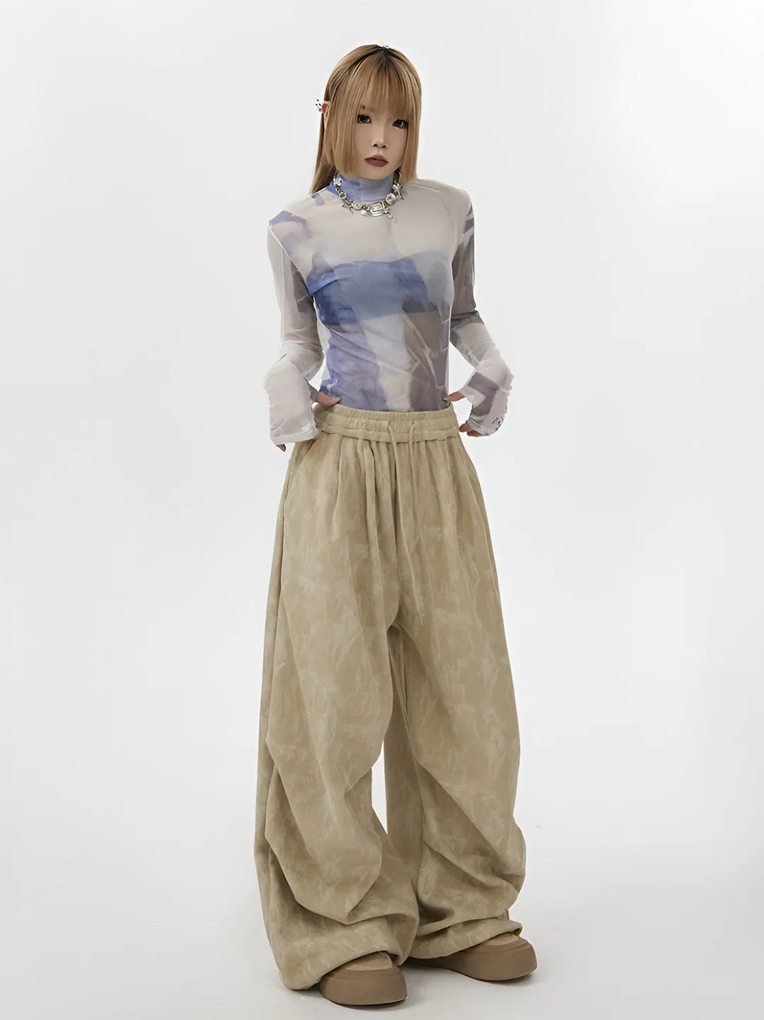 Women’s Relaxed Wide-Leg Drawstring Pants