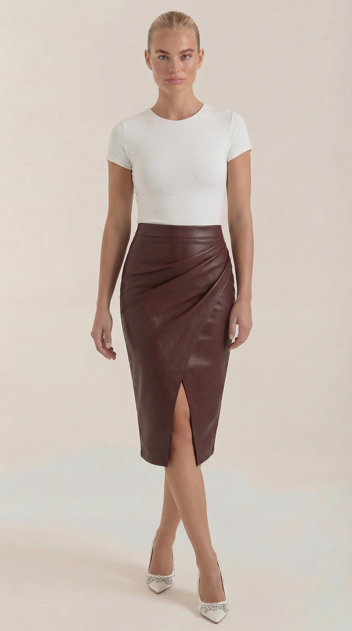 Women's Wrap Midi Skirt