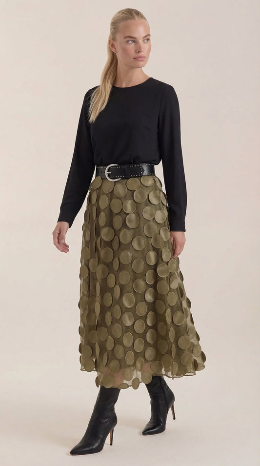 Women's Circle Print Mini Skirt