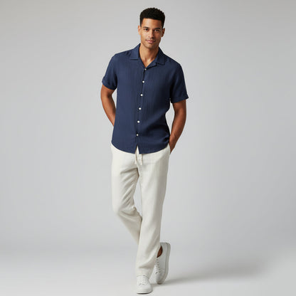 Men's Linen Set Summer Shirt and Trousers