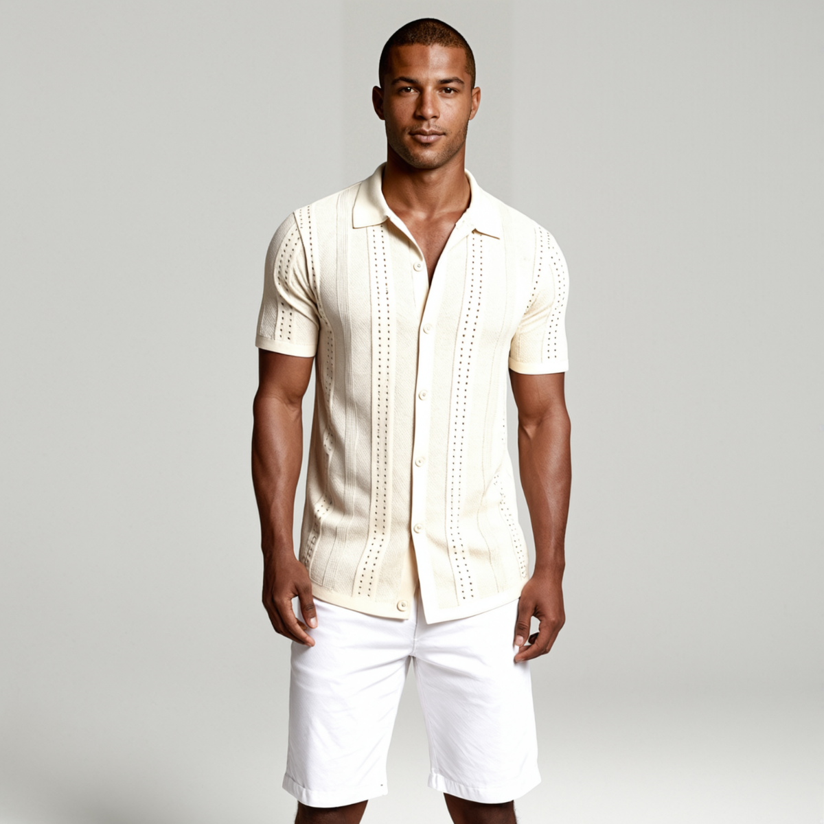 Men's Casual Summer Button Down Shirt