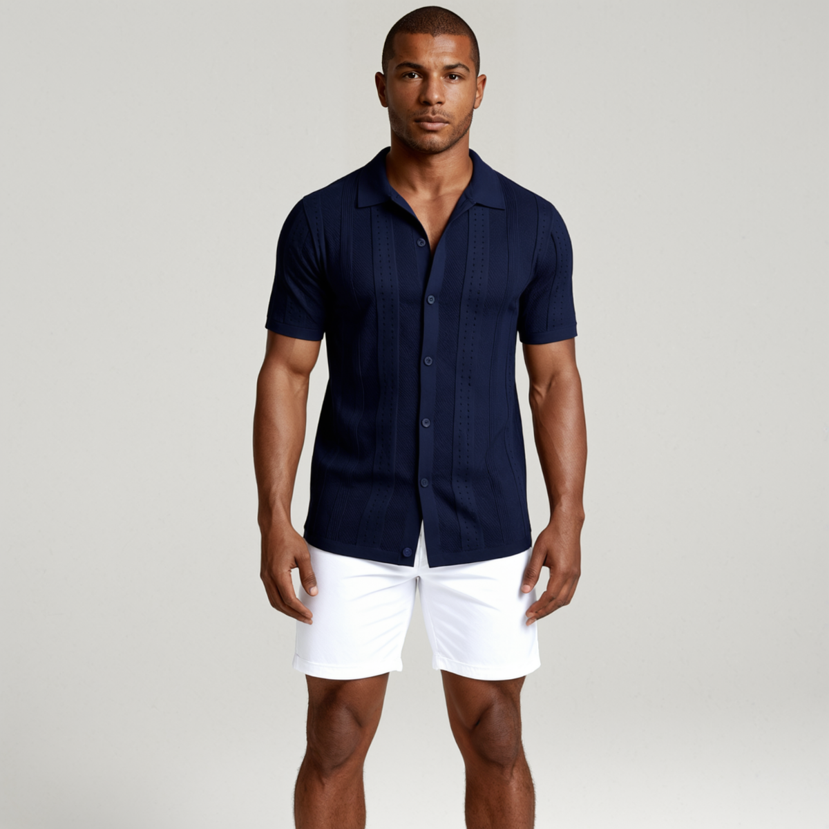 Men's Casual Summer Button Down Shirt