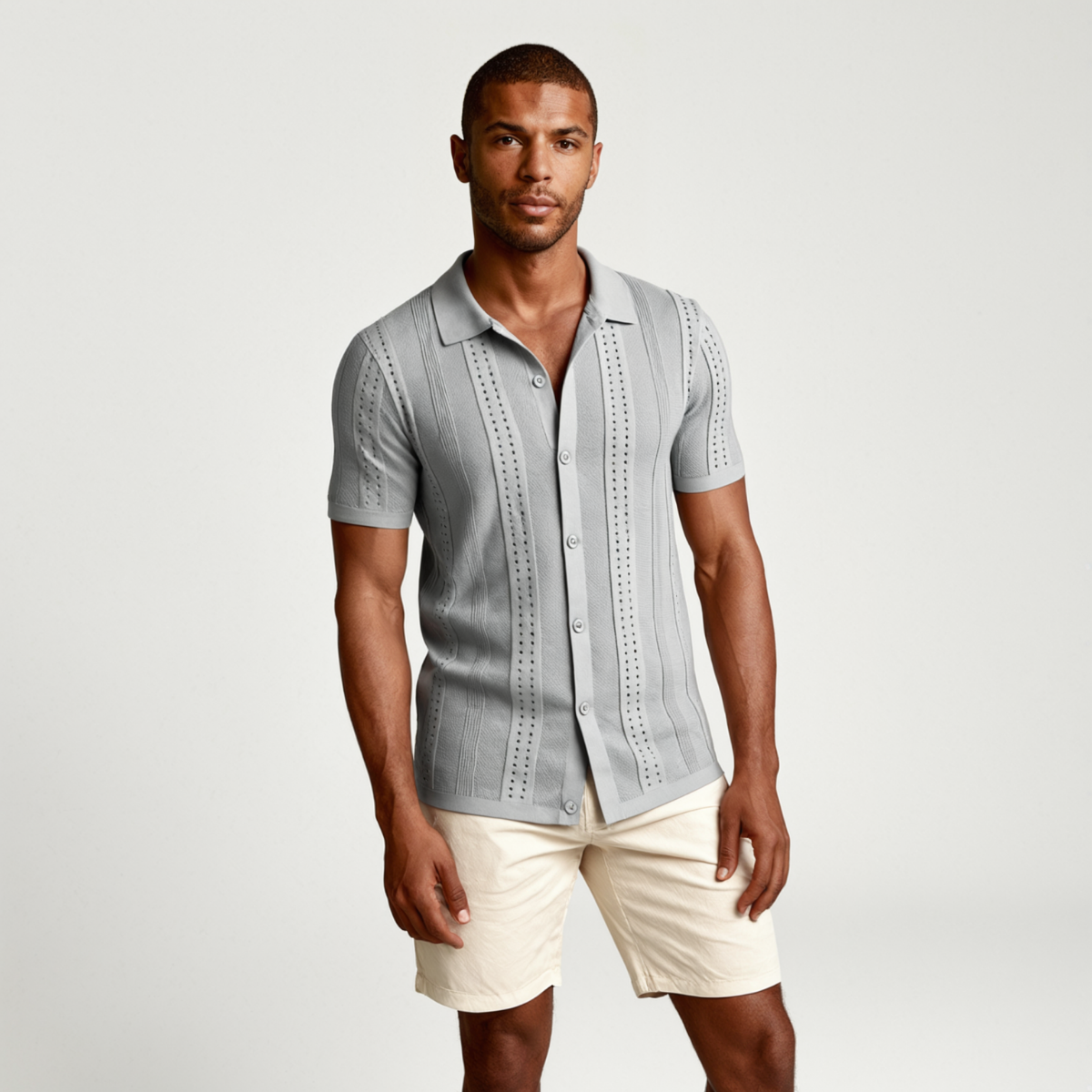 Men's Casual Summer Button Down Shirt