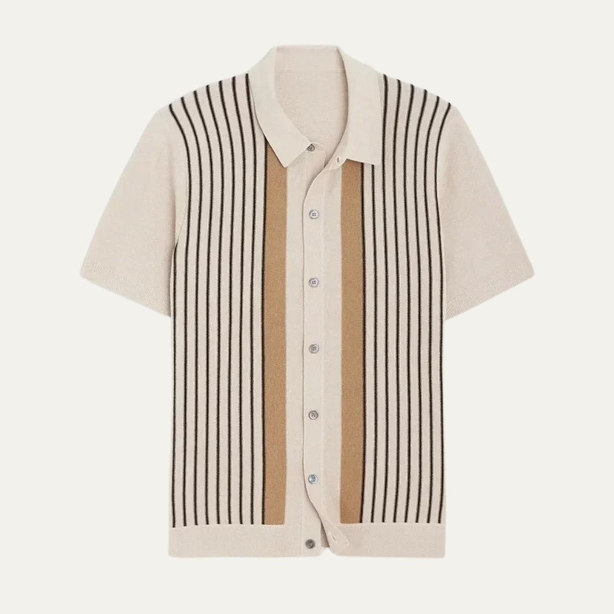 Men's Striped Knit Summer Shirt