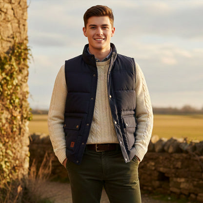 Men's Warm Modern Fleece Lined Winter Vest