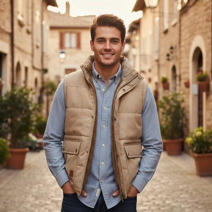 Men's Warm Modern Fleece Lined Winter Vest