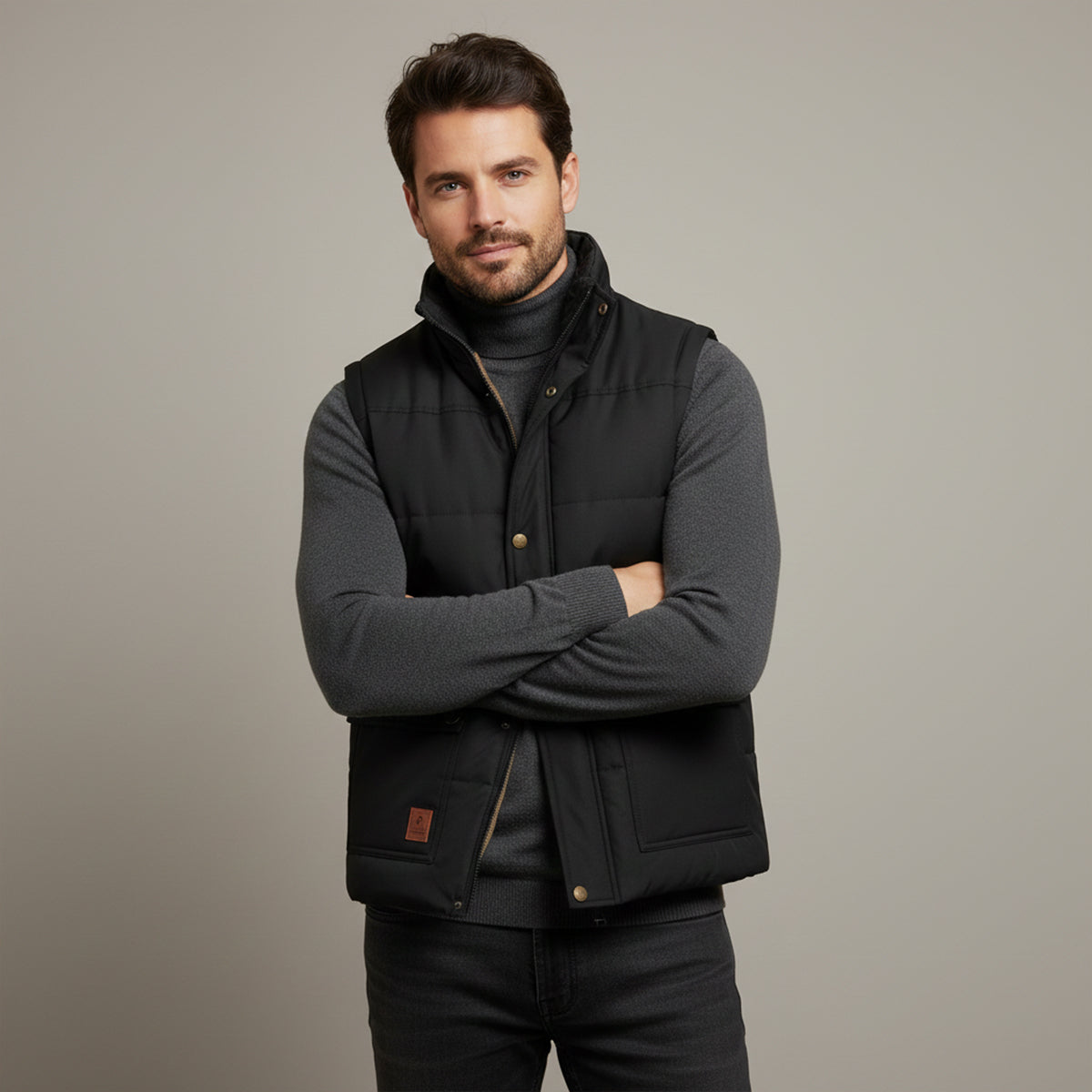 Men's Warm Modern Fleece Lined Winter Vest