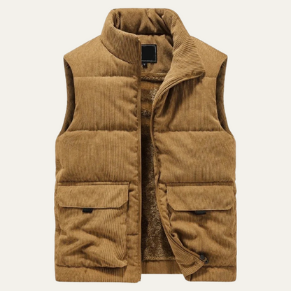 Men's Corduroy Lightweight Quilted Vest