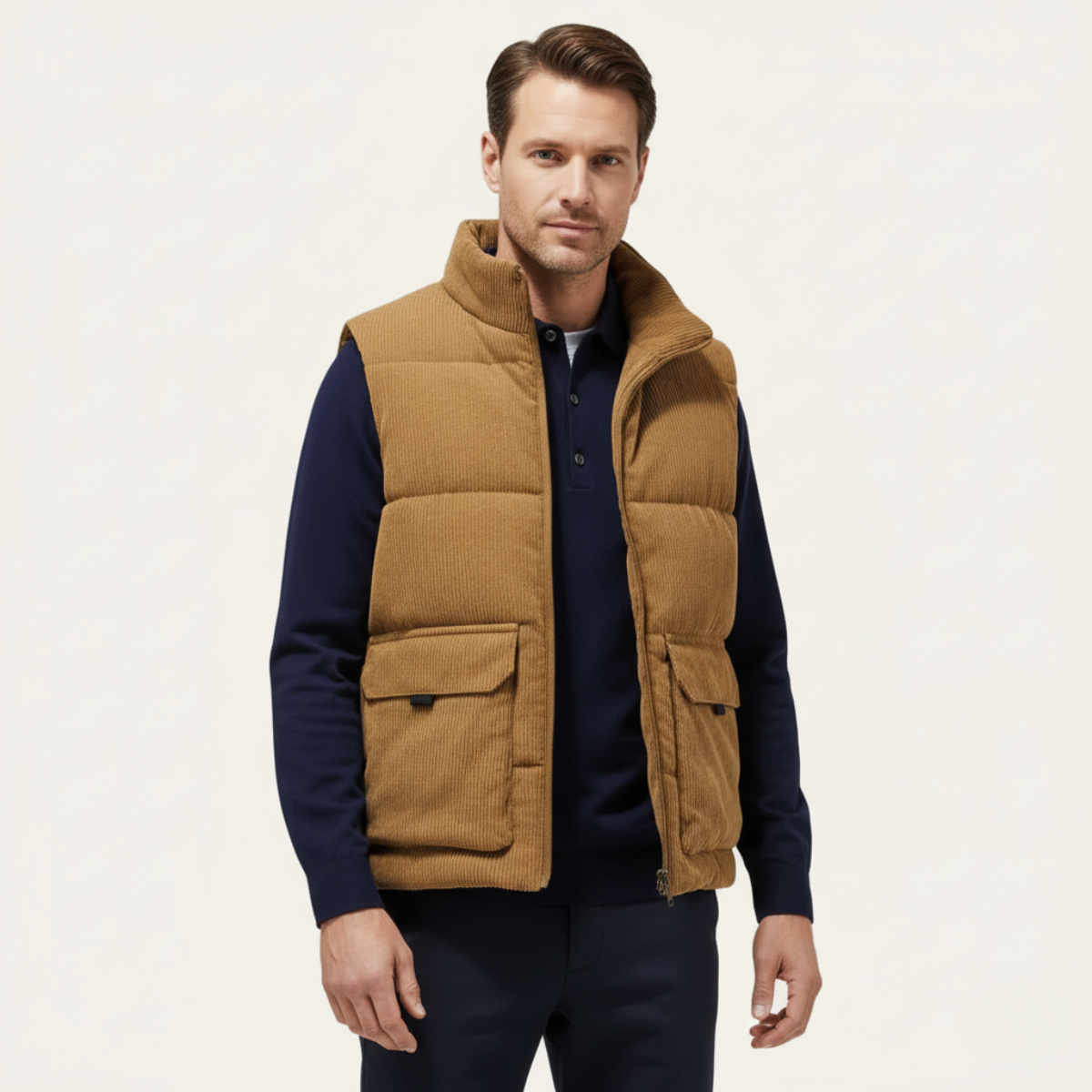 Men's Corduroy Lightweight Quilted Vest