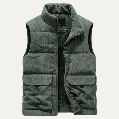 Men's Corduroy Lightweight Quilted Vest