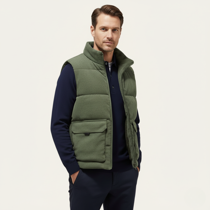 Men's Corduroy Lightweight Quilted Vest