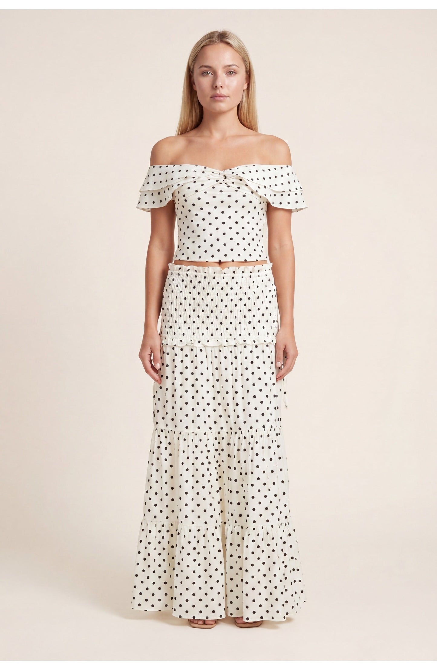 Women's Polka Dot Co-ord Set Elegant Fit