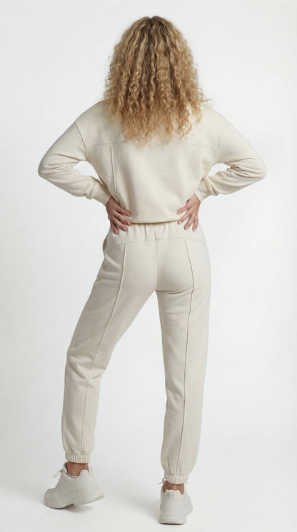 Tamsin | Women's Jogger Set Half Zip Sweatshirt Two-Piece Comfort Fit Coordinated Sporty Casual Everyday Athleisure Versatile Cosy