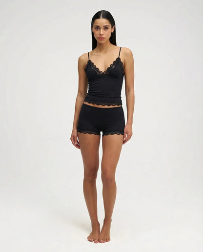 Women's Nightwear Set Soft Fabric with Lace Trim