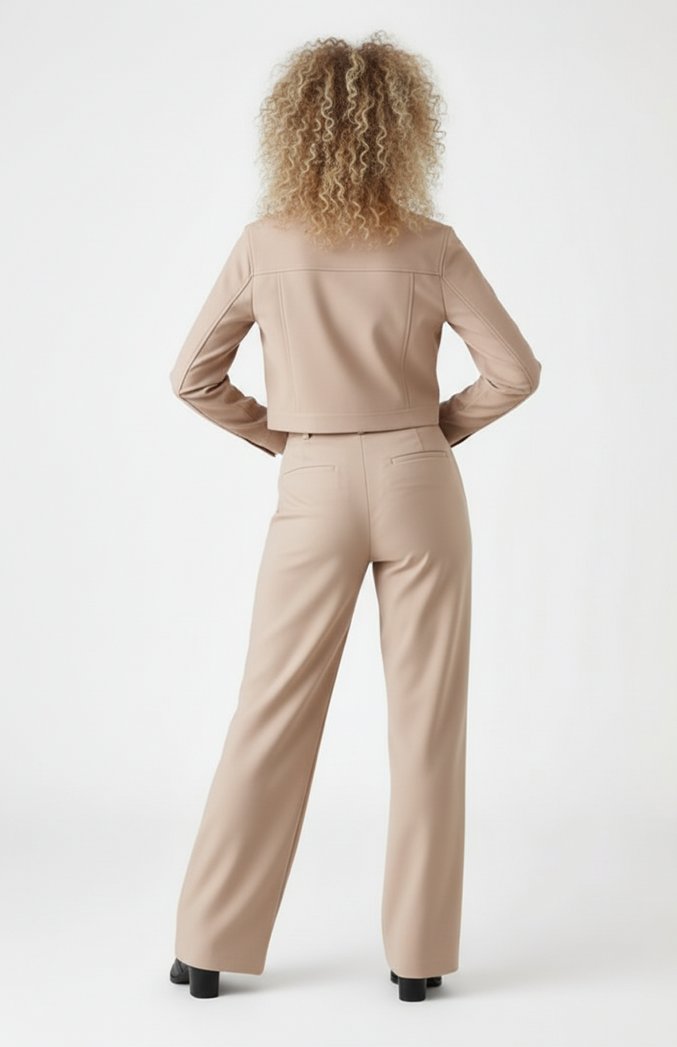Vesper | Women's Co-ord Set Cropped Blazer High-Waist Wide-Leg Trousers Two-Piece Tailored Structured Elegant Coordinated Chic