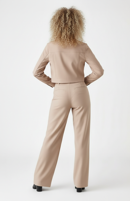 Vesper | Women's Co-ord Set Cropped Blazer High-Waist Wide-Leg Trousers Two-Piece Tailored Structured Elegant Coordinated Chic