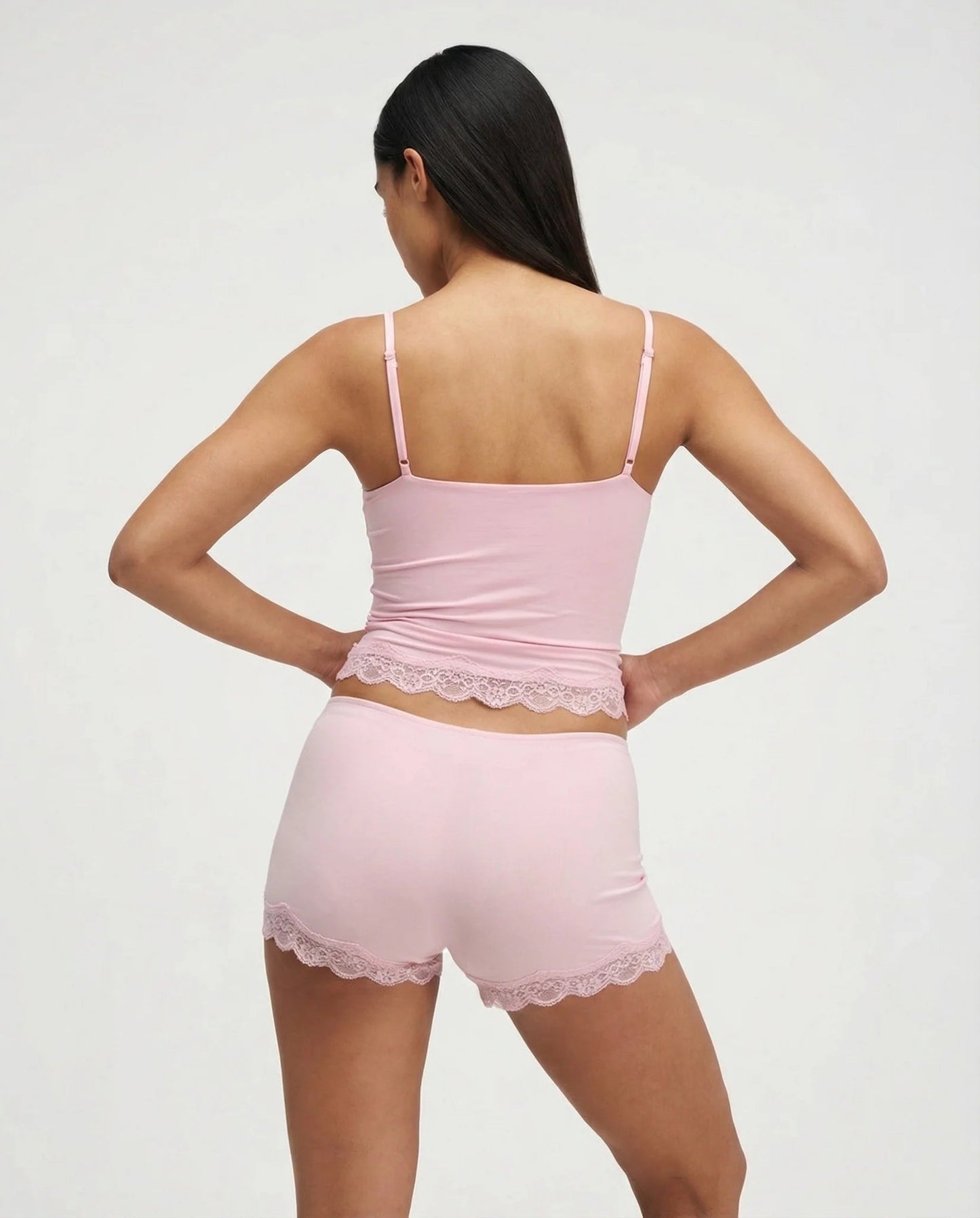 Women's Nightwear Set Soft Fabric with Lace Trim