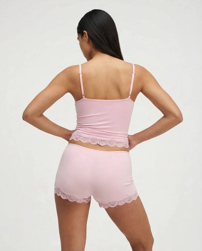 Women's Nightwear Set Soft Fabric with Lace Trim