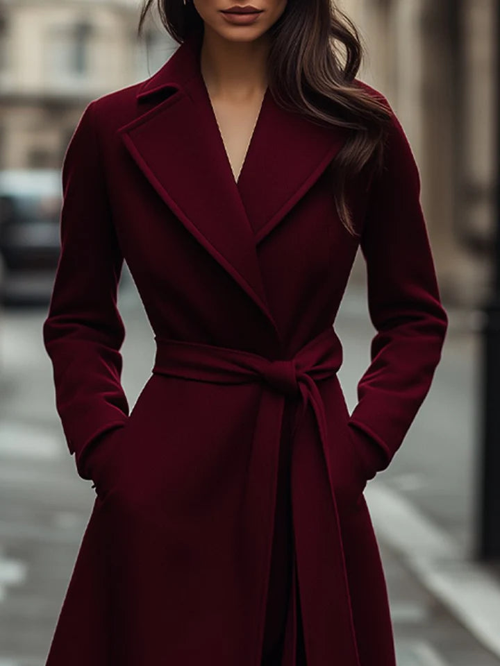 Women’s Belted Wool Trench Coat
