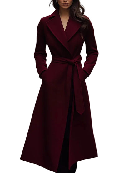 Women’s Belted Wool Trench Coat