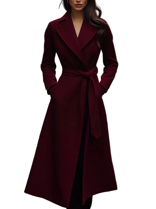 Women’s Belted Wool Trench Coat