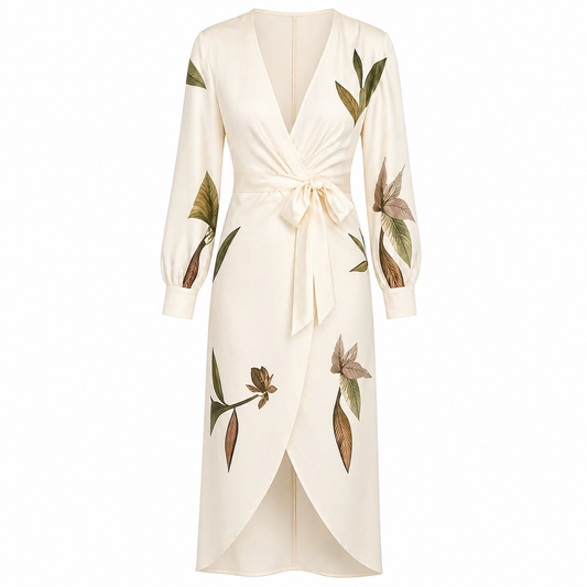 Women’s Botanical Print Midi Dress
