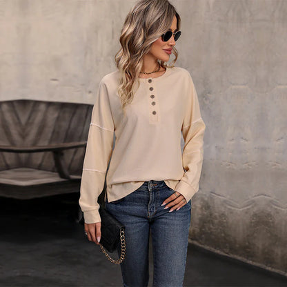 Women’s Casual Button Detail Long Sleeve Shirt