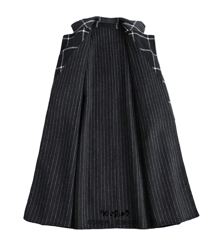 Aria | Women's Overcoat Classic Check Structured Straight Hem Tailored Wool-Blend Longline Smart Formal Winter Warm