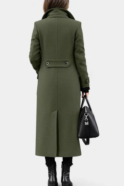 Women’s Classic Double-Breasted Long Wool Coat