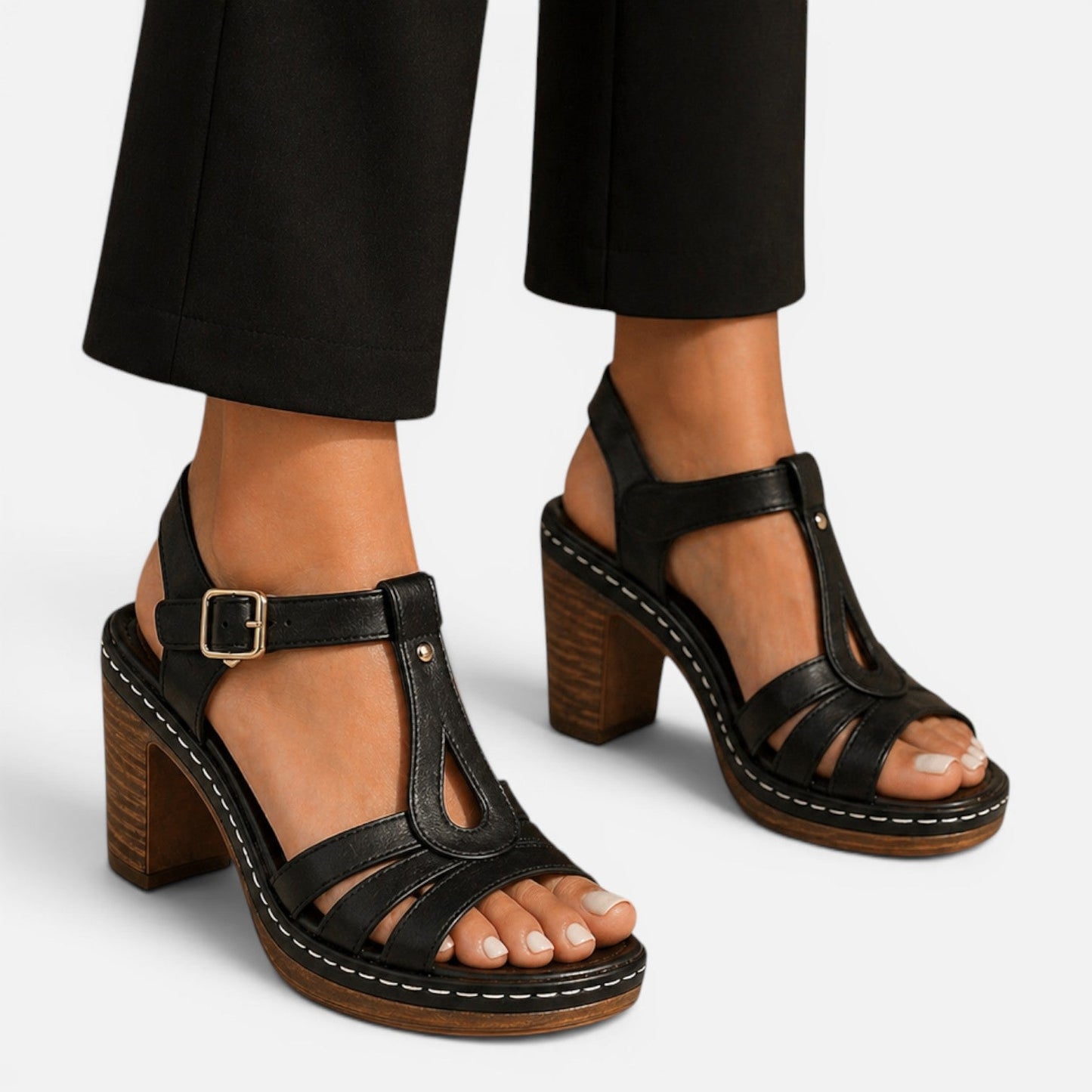 Women's Comfortable Block Heel Walking Sandals