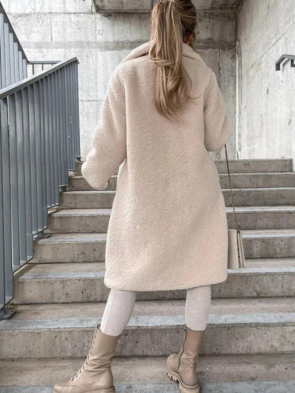 Women’s Cozy Teddy Button Front Coat