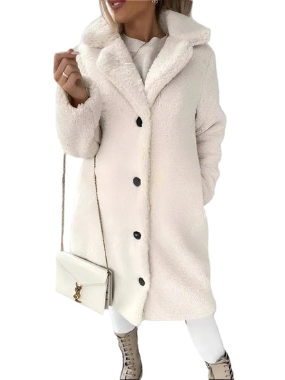Women’s Cozy Teddy Button Front Coat