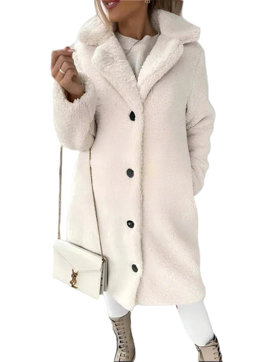 Women’s Cozy Teddy Button Front Coat
