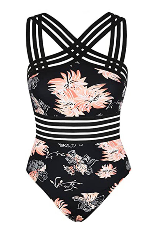 Women's Crossed Strappy Monokini Swimsuit