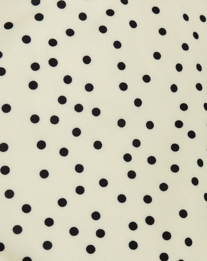 Women's Polka Dot Asymmetric Top Butter Yellow