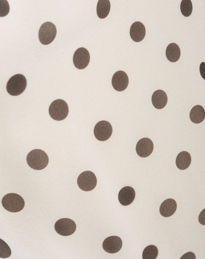 Women's Polka Dot Chiffon Halter Top White