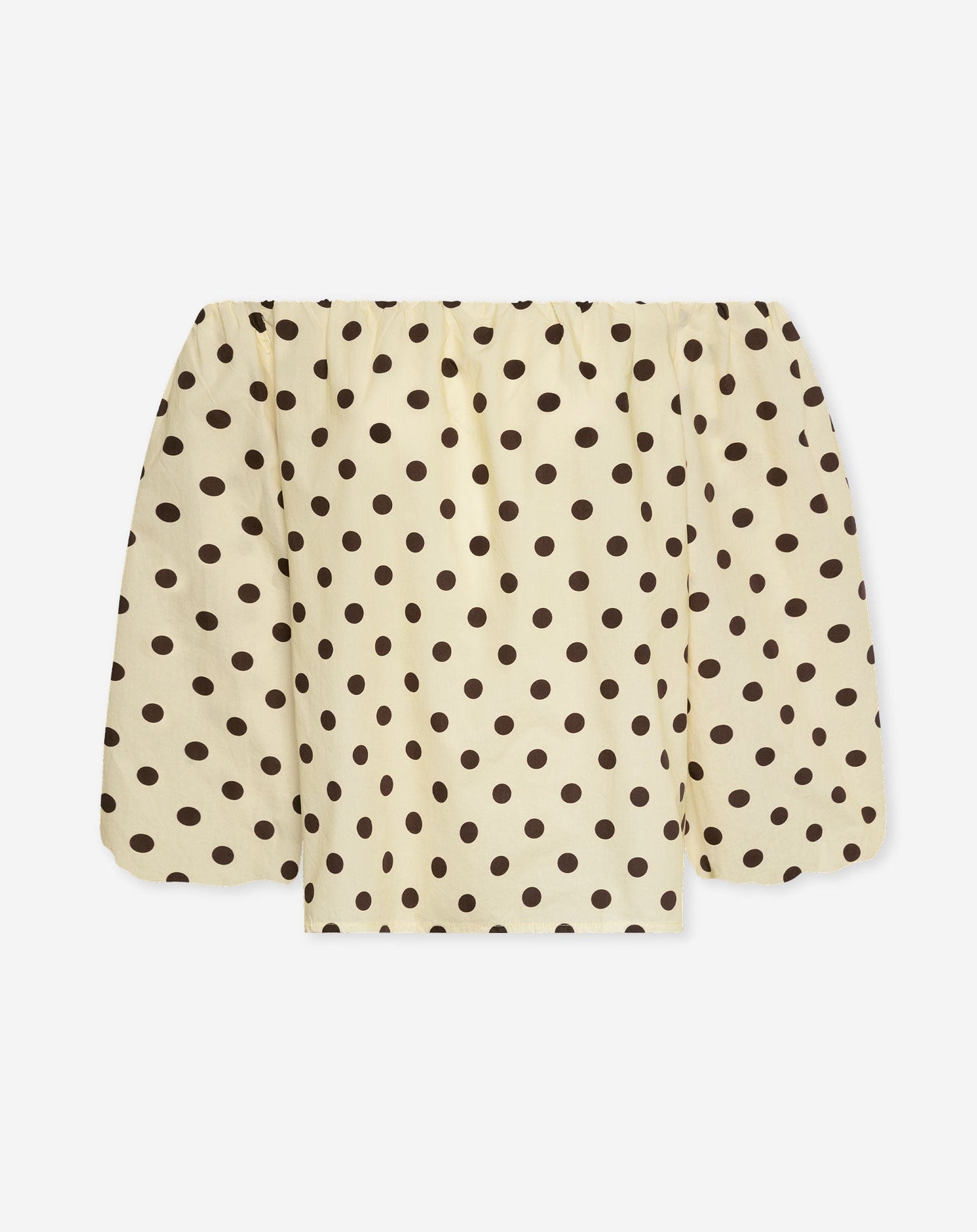 Women's Polka Dot Off Shoulder Puff Sleeve Top