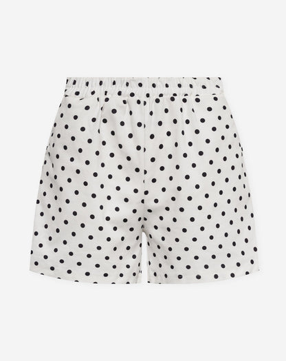 Women's Polka Dot Shorts White